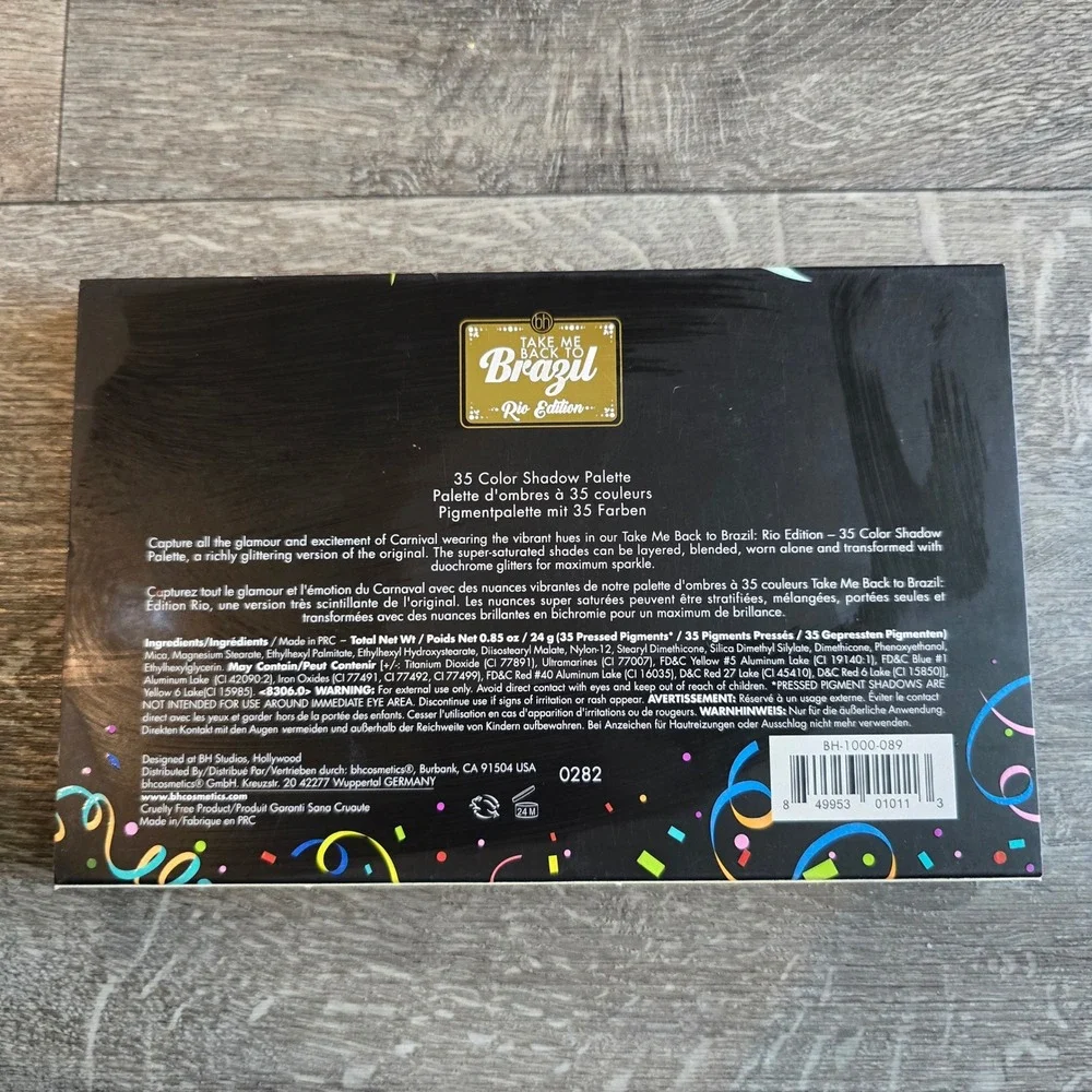 BH Cosmetics Eyeshadow Palette Take Me Back to Brazil Rio Edition 35 Color